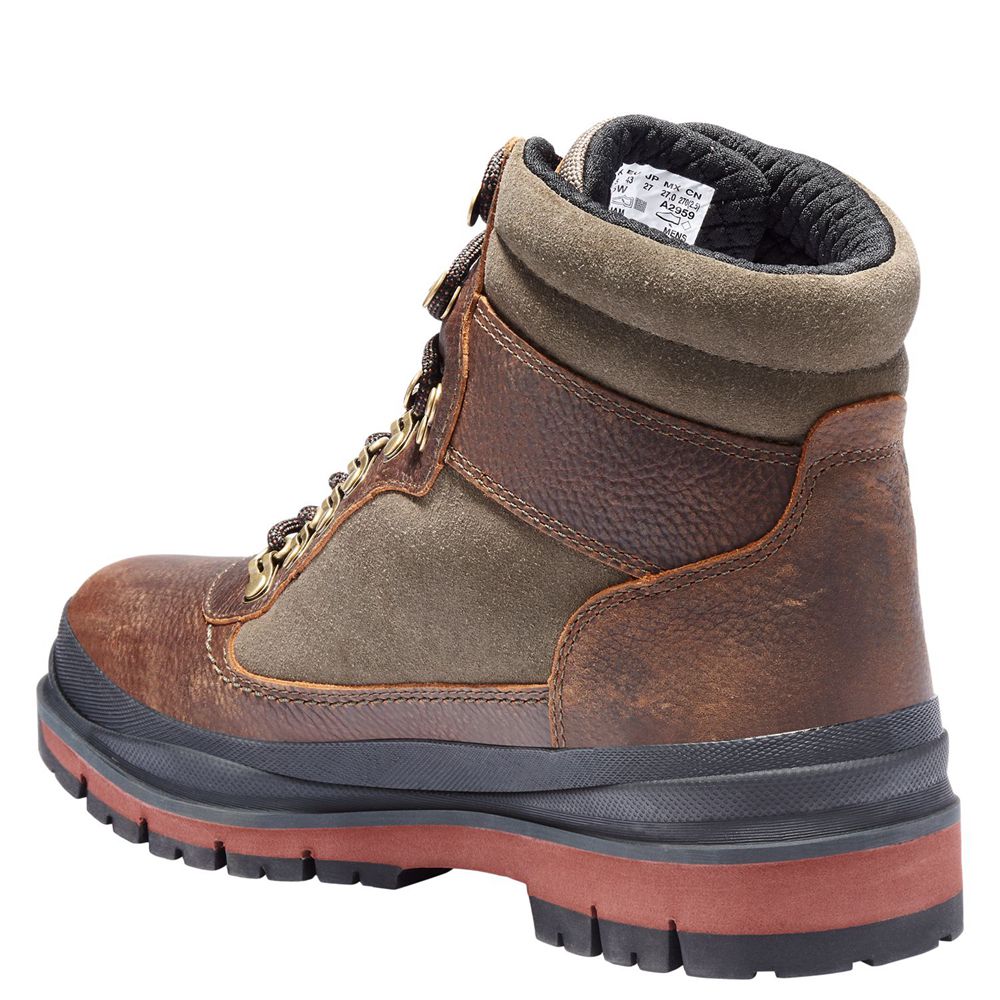 Timberland Μποτες Χιονιού Ανδρικα Καφε - Field Trekker Waterproof - Greece 9147328-WT